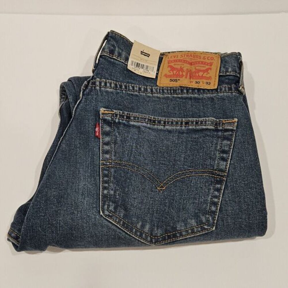 Levi's 505 Regular/‎ Size 30X32 Stretch/Straight Leg/ Blue/ New